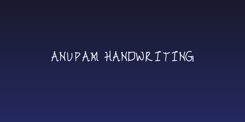 anupam handwriting Social Header