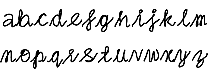 anupam handwriting Font LOWERCASE