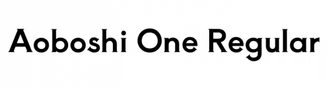 Aoboshi One Regular  font caratteri gratis