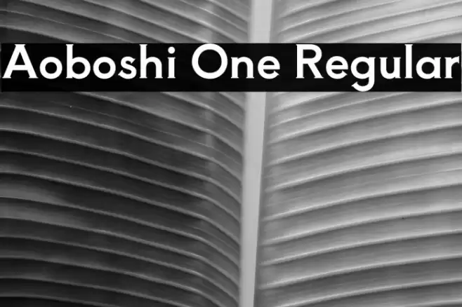 Aoboshi One Regular Font examples