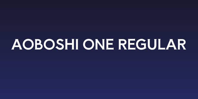 Aoboshi One Regular Social Header