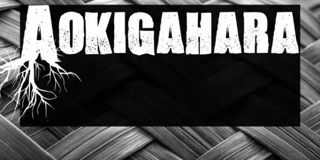Aokigahara Font examples