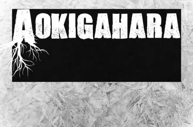Aokigahara Font examples