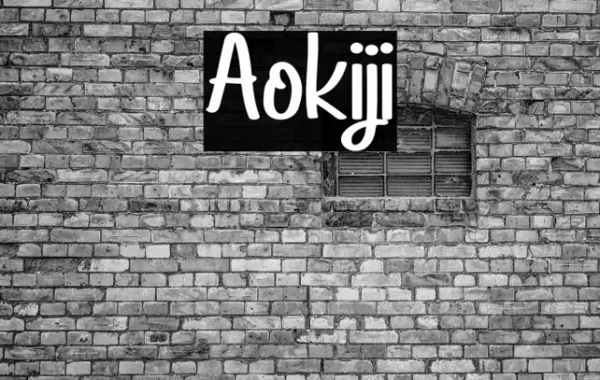 Aokiji Font examples