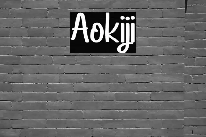 Aokiji Font examples