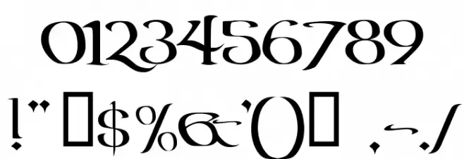 Aon Cari Celtic Font OTHER CHARS