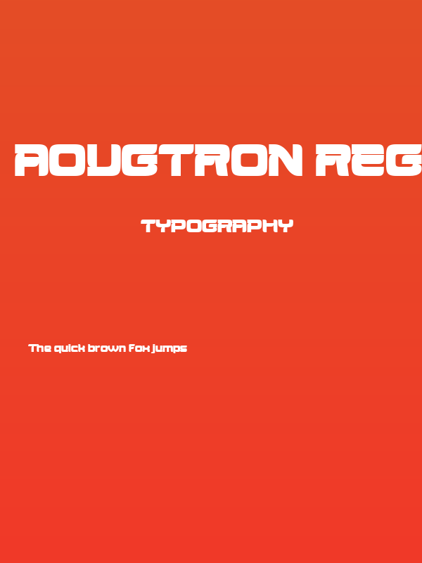 Aougtron Regular Poster