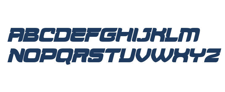 Aougtron slant Uppercase