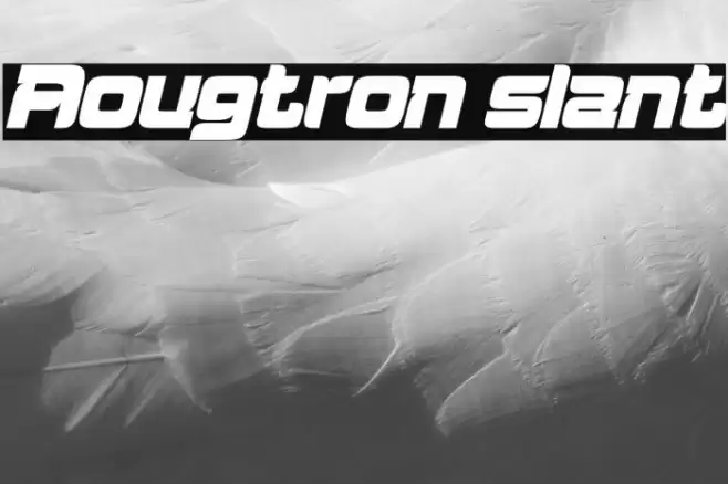 Aougtron slant Caratteri examples