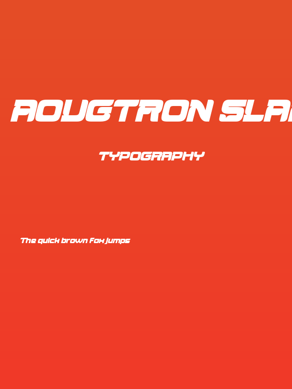 Aougtron slant Poster