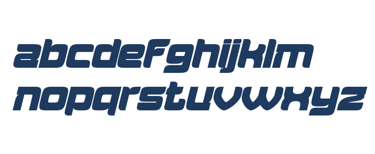 Aougtron slant Lowercase