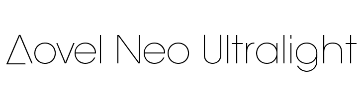 Aovel Neo Ultralight Font