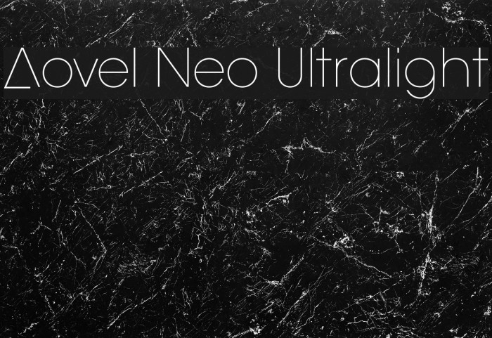 Aovel Neo Ultralight Font examples