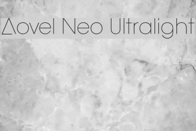 Aovel Neo Ultralight Font examples