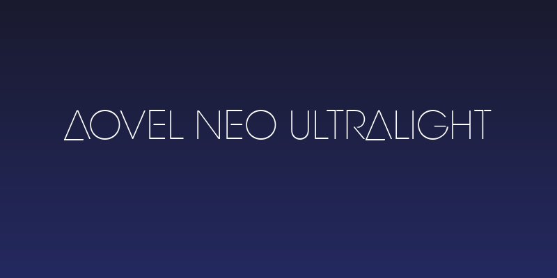 Aovel Neo Ultralight Social Header