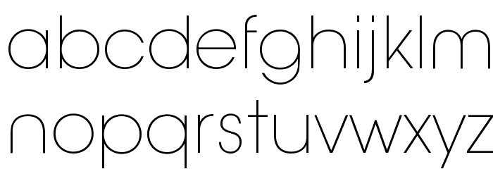Aovel Neo Ultralight Font LOWERCASE