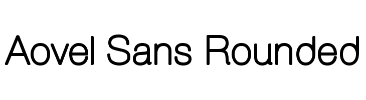 Aovel Sans Rounded Font