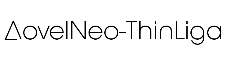 AovelNeo-ThinLiga Font