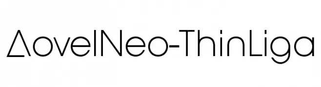 AovelNeo-ThinLiga  Frei Schriftart Herunterladen