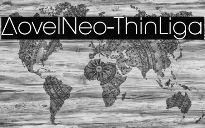 AovelNeo-ThinLiga Font examples