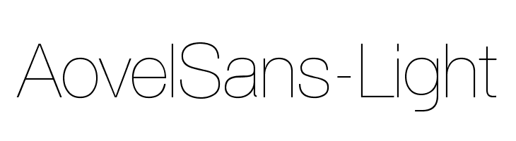 AovelSans-Light Font