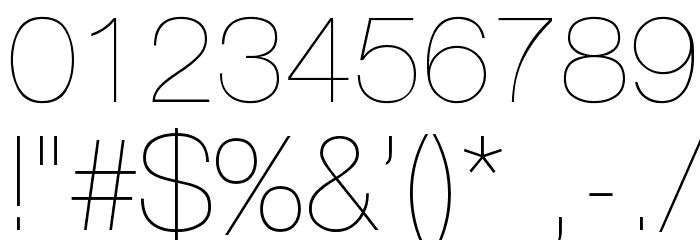 AovelSans-Light Font OTHER CHARS