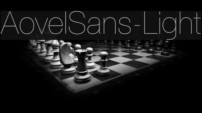AovelSans-Light Font examples