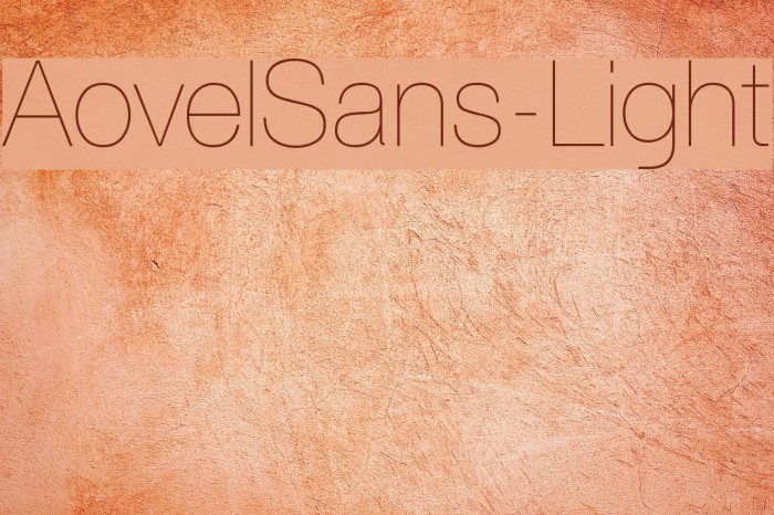 AovelSans-Light Font examples