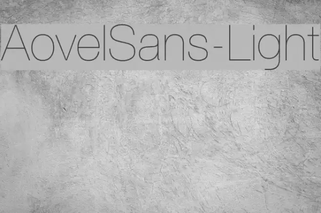 AovelSans-Light Caratteri examples