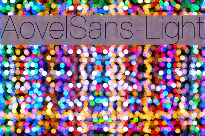 AovelSans-Light Font examples