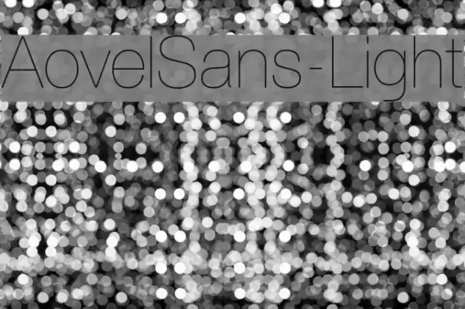 AovelSans-Light Caratteri examples