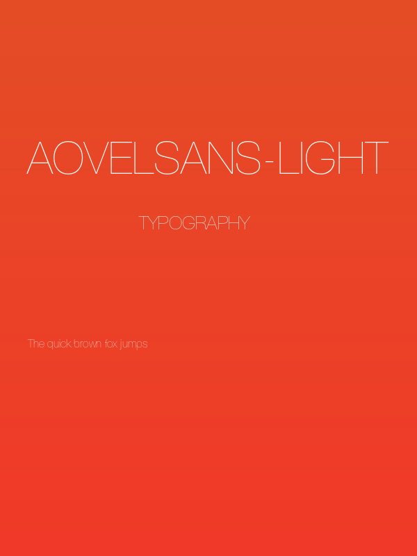 AovelSans-Light Poster