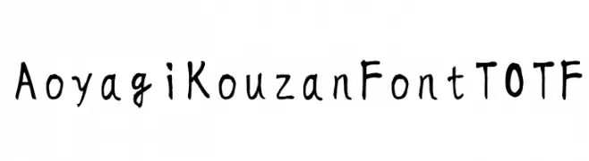 AoyagiKouzanFontTOTF  font caratteri gratis