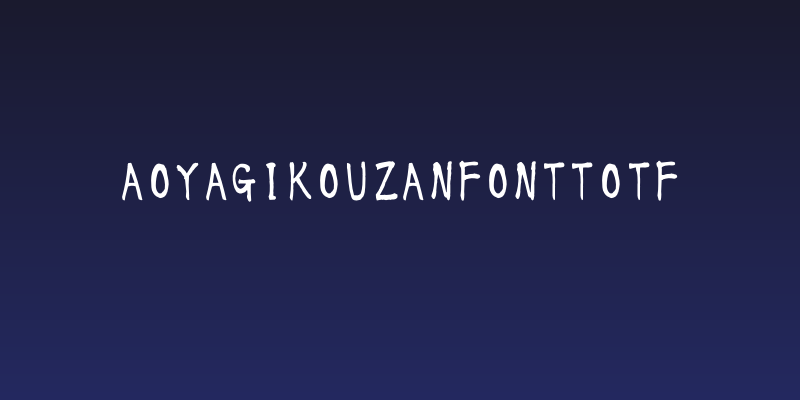AoyagiKouzanFontTOTF Social Header