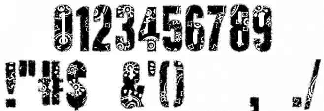 AP Applique Stitched Font OTHER CHARS