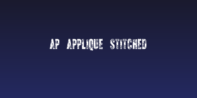 AP Applique Stitched Social Header