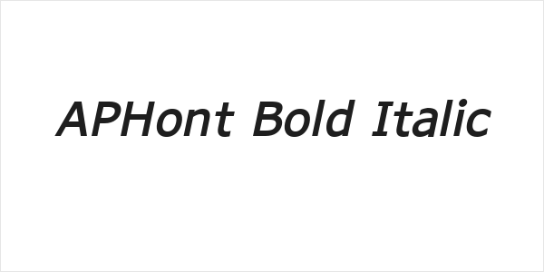 APHont Bold Italic Logo