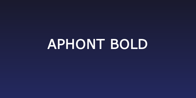 APHont Bold Social Header