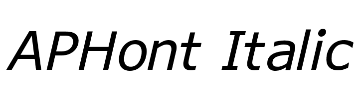 APHont Italic Font