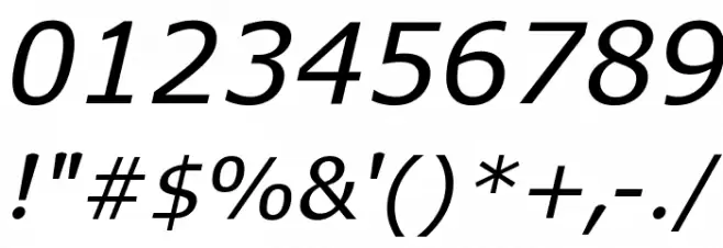 APHont Italic Font OTHER CHARS