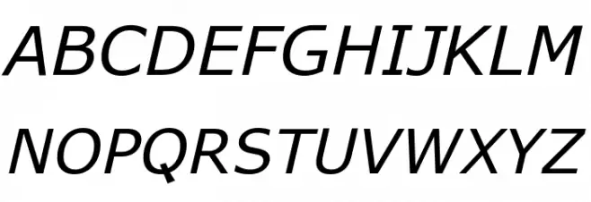 APHont Italic फ़ॉन्ट अपरकेस