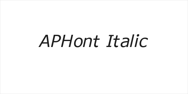 APHont Italic Logo