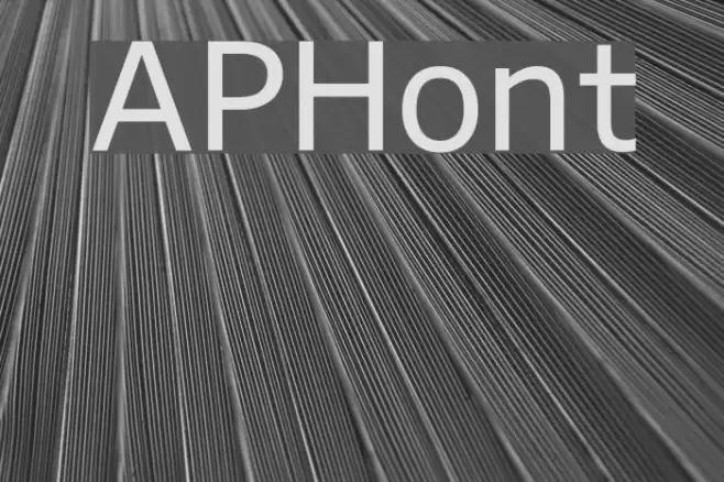 APHont Font examples