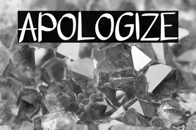 APOLOGIZE Fonte examples