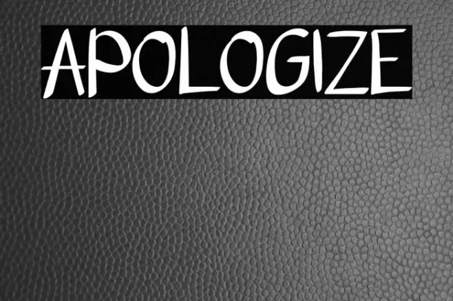 APOLOGIZE Fonte examples