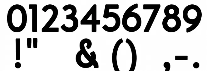 APompadourBoldSample Font OTHER CHARS
