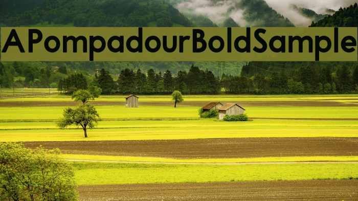 APompadourBoldSample Font examples