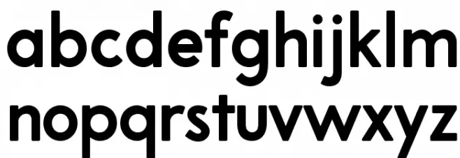 APompadourBoldSample Schriftart Kleinbuchstaben