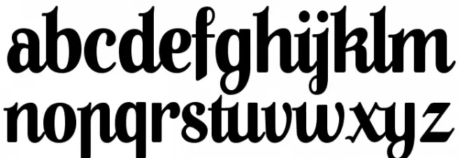 APompadourDisplaySample Font LOWERCASE
