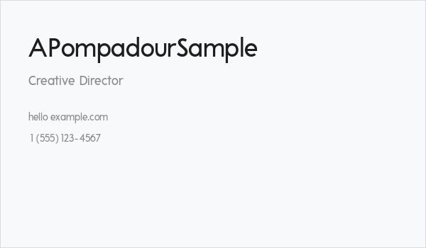 APompadourSample Business Card